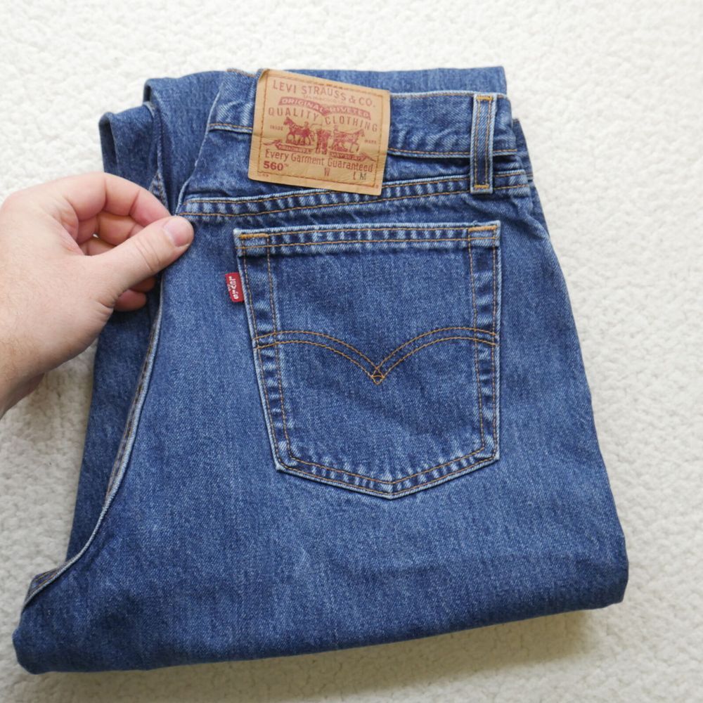 VTG Levis 560 Jeans Womens 14 Medium Y2K 2000s Made in USA Loose‎ Fit Hip Hop